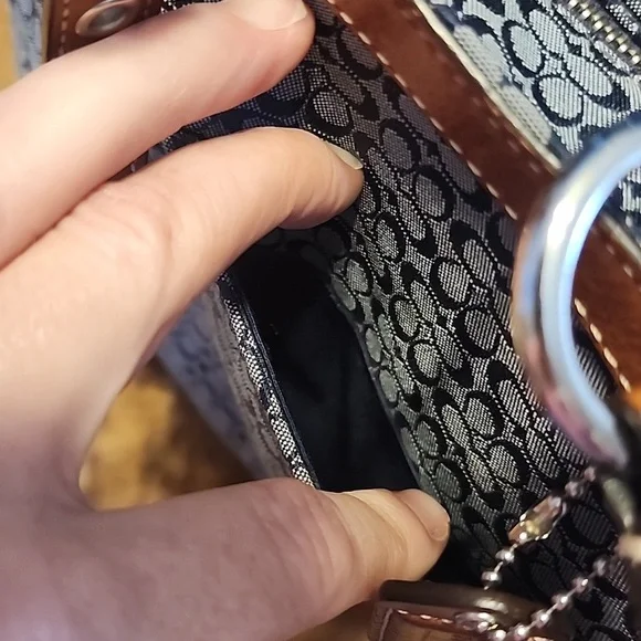 Coach Vintage Micro Kissing C's Denim Tote Euc - Picture 9 of 16